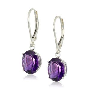 Genuine Gemstone Dangle Earrings