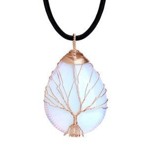 Heart Amethyst Opal Necklace