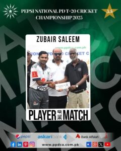 What a performance! Player of the Match – Zubair Saleem