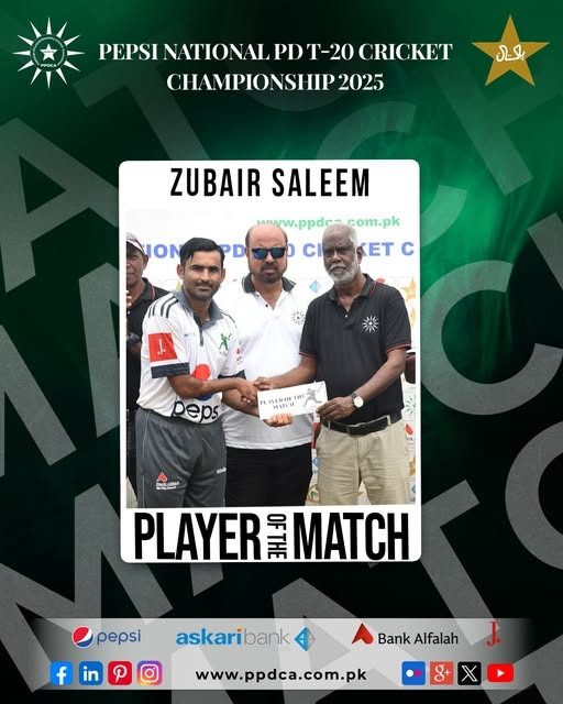 What a performance! Player of the Match – Zubair Saleem