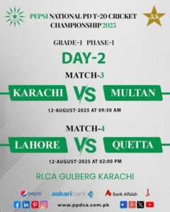 Pepsi National PD T-20 Cricket Championship 2025. 🏏