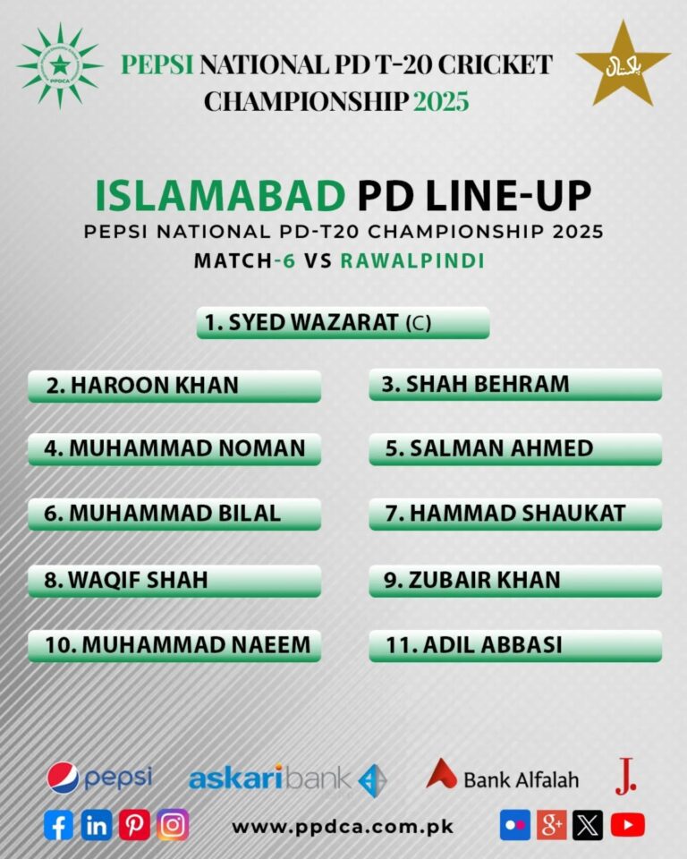 Pepsi National PD T-20 Cricket Championship 2025 - Physical Disable Cricket Associate