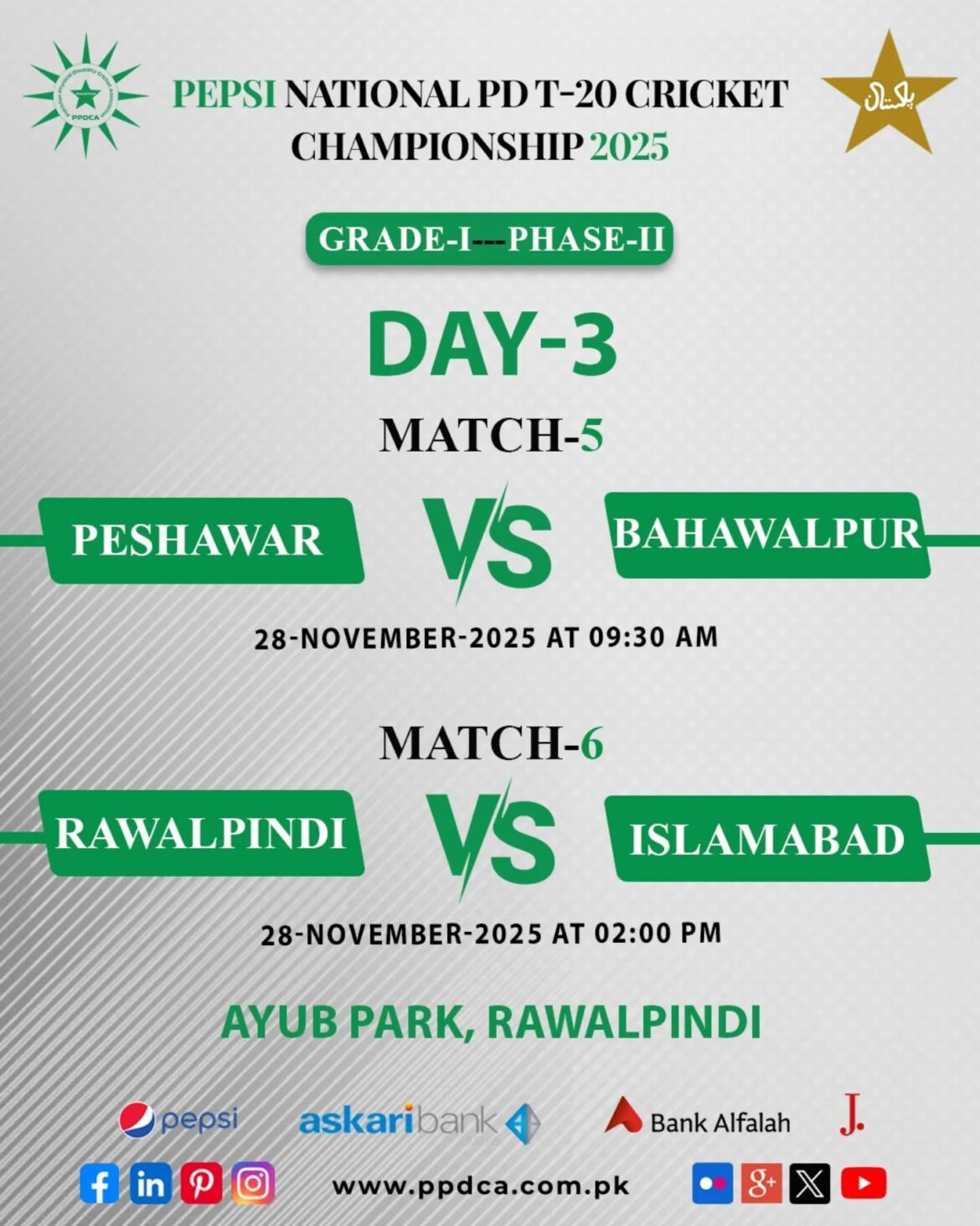 Pepsi National PD T-20 Cricket Championship 2025 - Physical Disable Cricket Associate