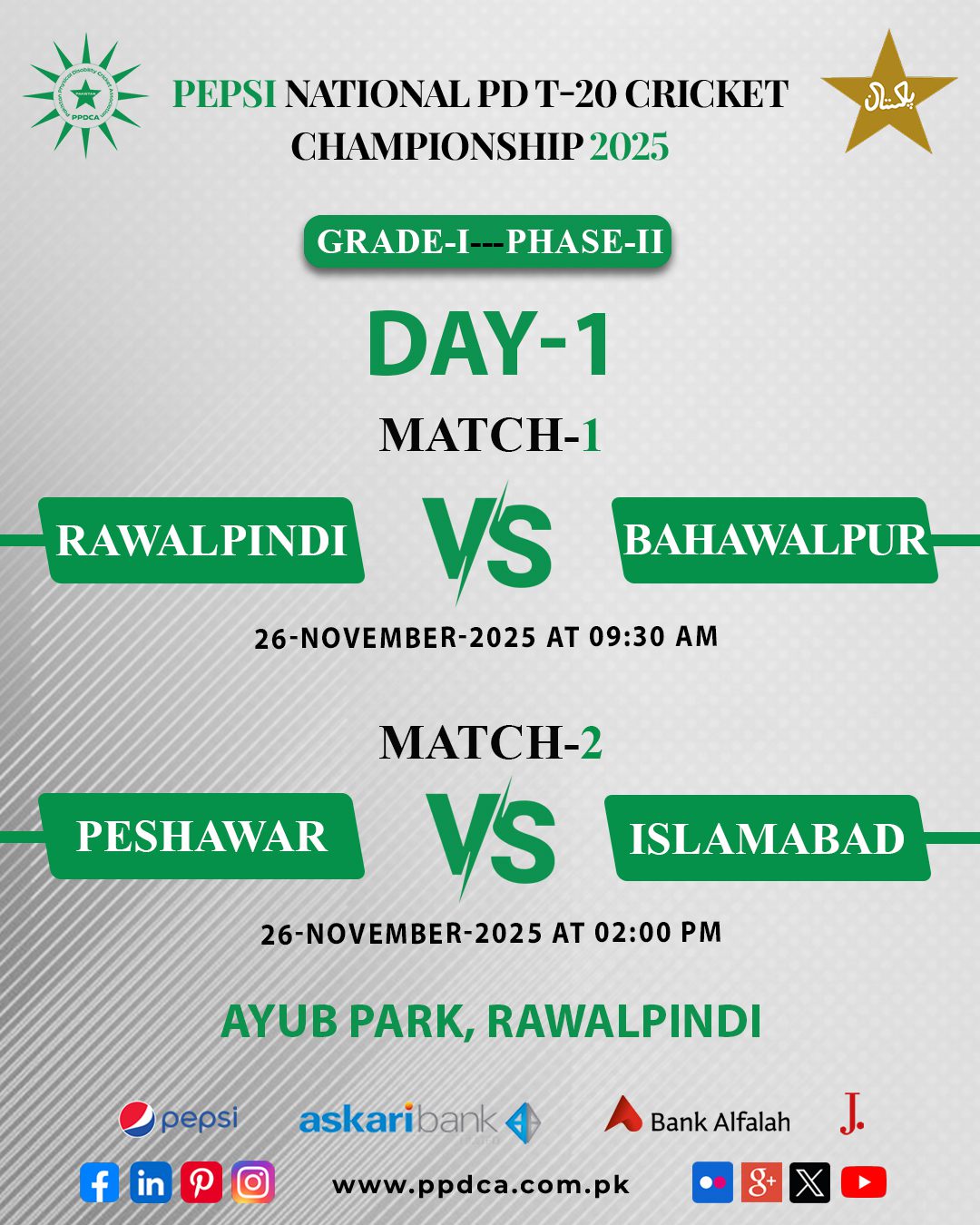 Pepsi National PD T-20 Cricket Championship 2025 - Physical Disable Cricket Associate