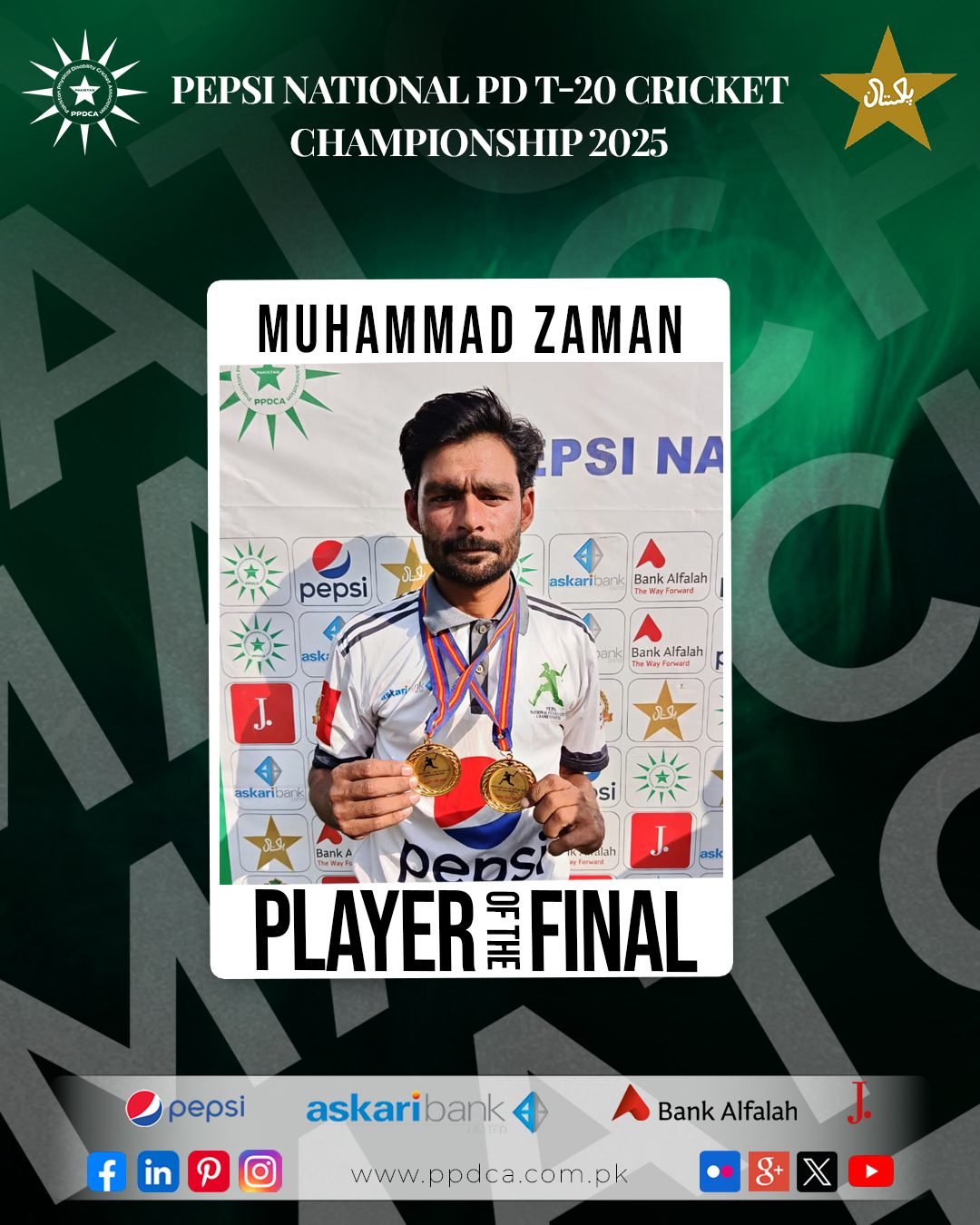 Muhammad Zaman Pepsi National PD T-20 Cricket Championship 2025 - Physical Disable Cricket Associate