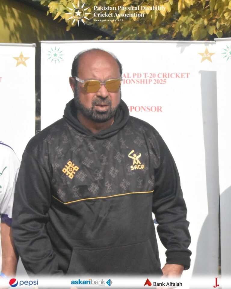 Sabih Azhar Coach -20 Cricket Championship 2025 - Physical Disable Cricket Associate