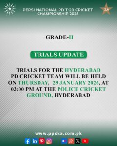 Hyderabad PD Cricket Team - Physical Disable Cricket Associate 2026