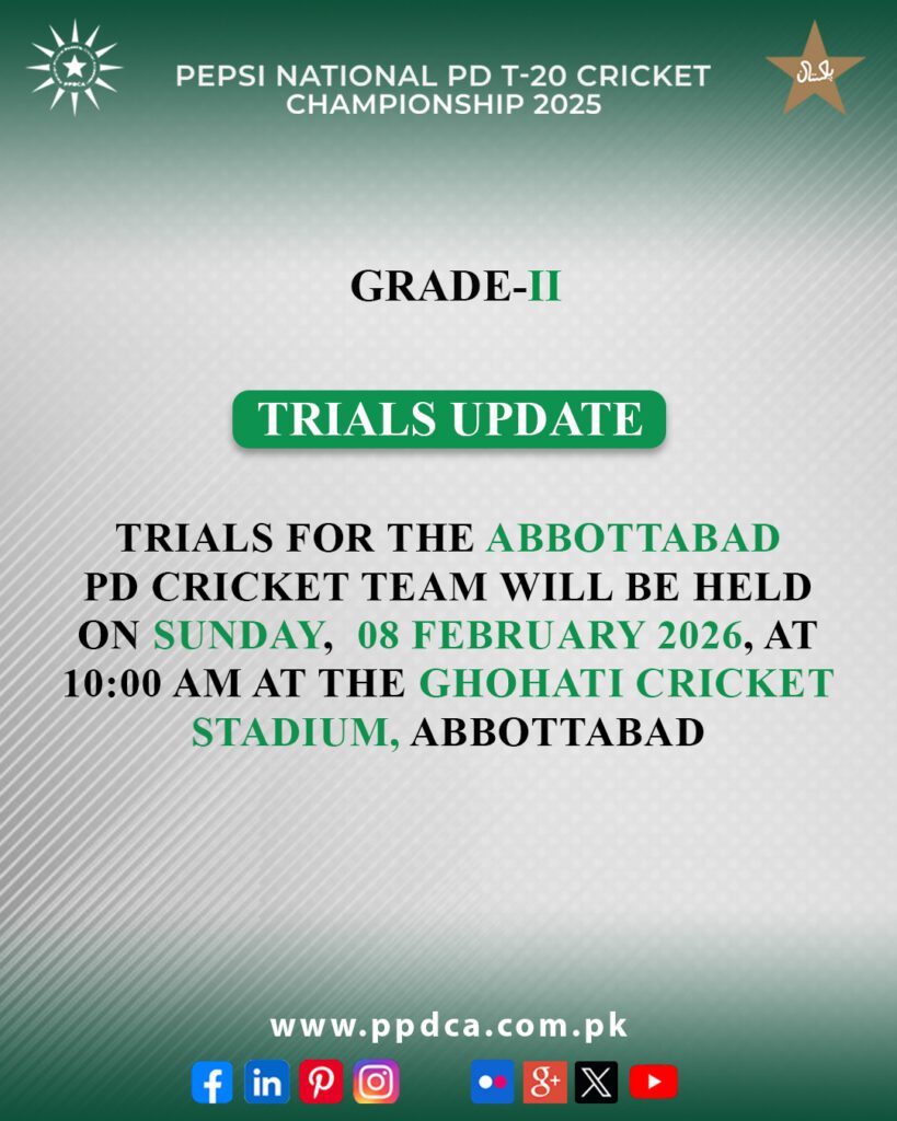 ABBOTTABAD PD Cricket Team - Physical Disable Cricket Associate 2026